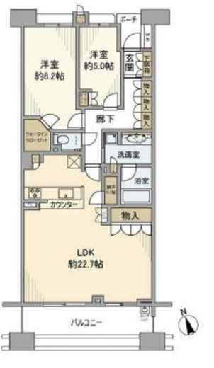 港北センターヒルズ　C4F1号室　間取り
