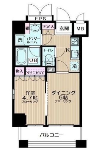 日神デュオステージ馬車道　1204号室　間取り