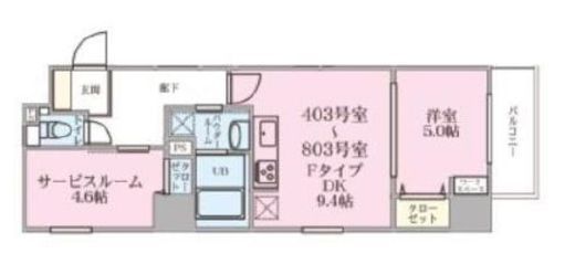 IL PRIMO KISOYA　403号室　間取り