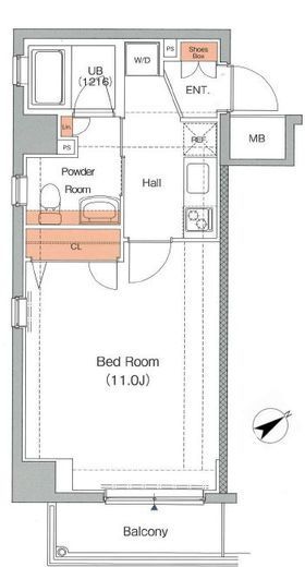 エストゥルースプラス東神奈川　305号室　間取り