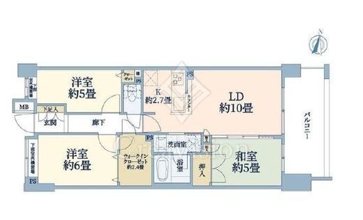 クレストシティアクアグランデ　921号室　間取り