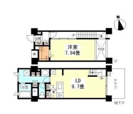 スタイリオ妙蓮寺　108号室　間取り
