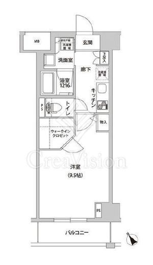 ラ・メージュ山下公園　202号室　間取り
