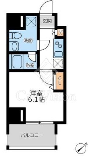プライマル横濱平沼橋　802号室　間取り