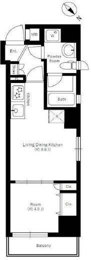 ファインスクェア新横浜　405号室　間取り