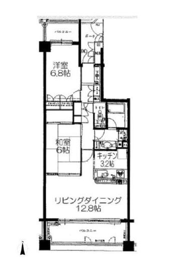ガーデンズ綱島スカイウイング　717号室　間取り
