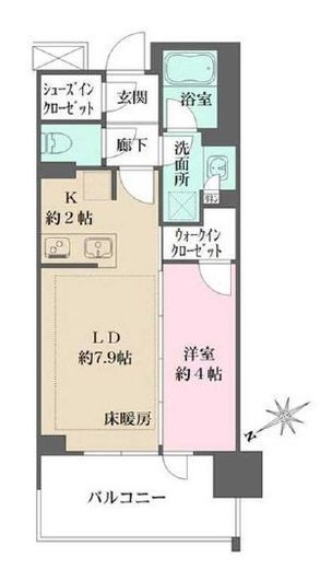 リビオタワー羽沢横浜国大　516号室　間取り
