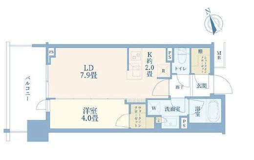 リビオタワー羽沢横浜国大　514号室　間取り