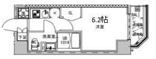 S-RESIDENCE横浜大通り公園 (エスレジデンス横浜大通り公園)　1103号室　間取り