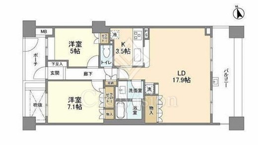 ドレッセ大倉山　513号室　間取り