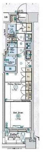 GENOVIA阪東橋Ⅱskygarden (ジェノヴィア阪東橋2スカイガーデン)　616号室　間取り