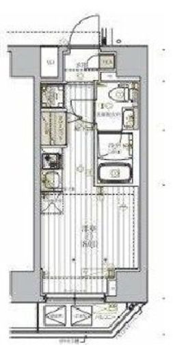 リライア横濱鶴見　803号室　間取り