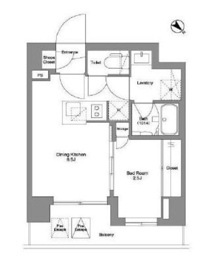 BPRレジデンスMotomachi Bay Side　601号室　間取り