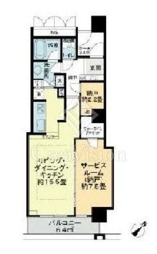 横濱ディアタワー　915号室　間取り