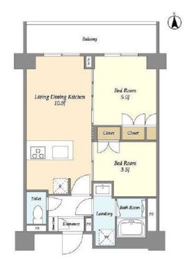 ディームス横濱神之木台　310号室　間取り
