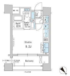 パークアクシス茅場町　604号室　間取り