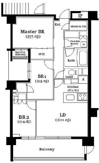 プレシス横濱紅葉坂　707号室　間取り