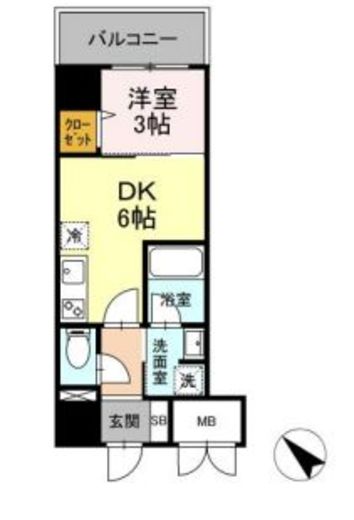 ゲートレジデンス鶴見　202号室　間取り