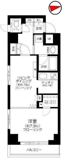 アルカンシエル横浜山下公園　711号室　間取り