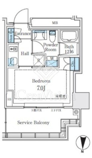 THE YOKOHAMA FRONT TOWER (ザ・ヨコハマフロントタワー)　2817号室　間取り