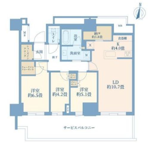 THE YOKOHAMA FRONT TOWER (ザ・ヨコハマフロントタワー)　3507号室　間取り