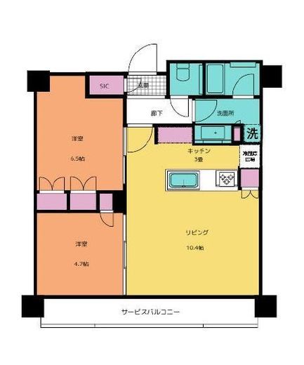 THE YOKOHAMA FRONT TOWER (ザ・ヨコハマフロントタワー)　3511号室　間取り