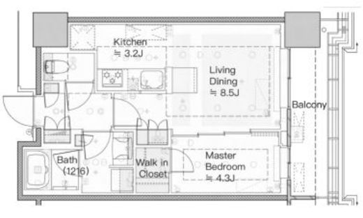 THE YOKOHAMA FRONT TOWER (ザ・ヨコハマフロントタワー)　2004号室　間取り