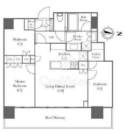THE YOKOHAMA FRONT TOWER (ザ・ヨコハマフロントタワー)　23F2号室　間取り