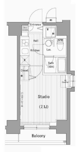 ガーラグランディ横濱桜木町　713号室　間取り
