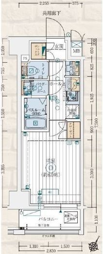 エステムコート横濱大通り公園　902号室　間取り