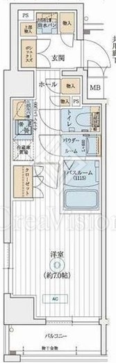 エステムコート横濱大通り公園　908号室　間取り