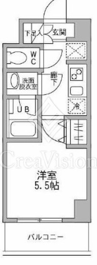 パークフラッツ横濱平沼橋　404号室　間取り
