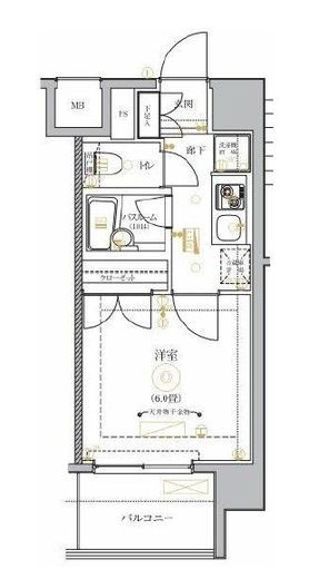 MAXIV関内 (マキシヴ関内)　1104号室　間取り