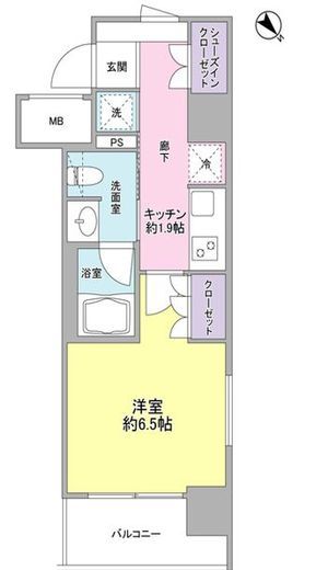 ルメイユ横浜関内　405号室　間取り