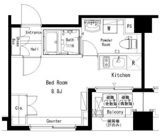 パークアクシス横浜井土ヶ谷　502号室　間取り