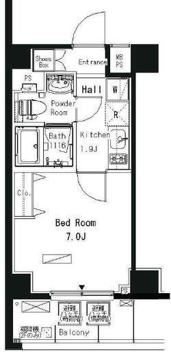 パークアクシス横浜井土ヶ谷　505号室　間取り