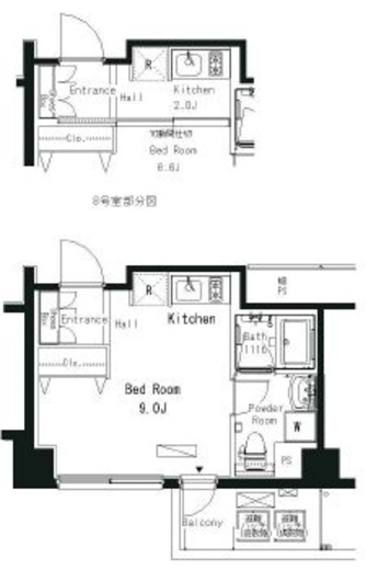 パークアクシス横浜井土ヶ谷　508号室　間取り