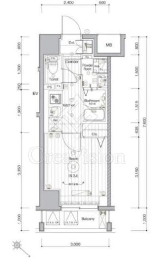 グランヴァン横濱クレストシティ　502号室　間取り