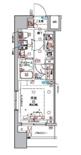 ラクラス横浜　609号室　間取り