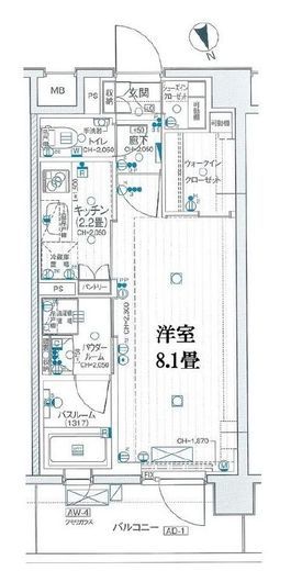 デュオステージ横濱赤門通り　308号室　間取り