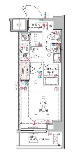 クレヴィスタ横浜綱島　201号室　間取り