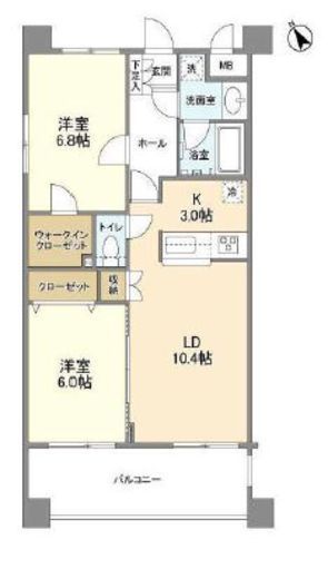 サンハイム鶴見　A112号室　間取り