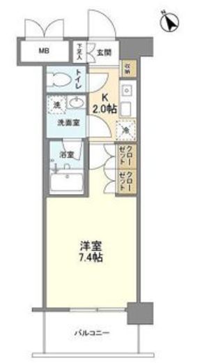 サンハイム鶴見　B609号室　間取り