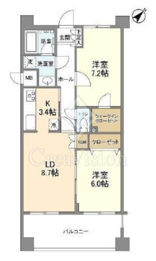 サンハイム鶴見　A405号室　間取り
