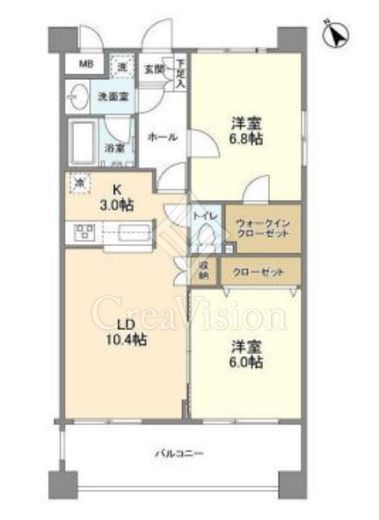 サンハイム鶴見　A306号室　間取り