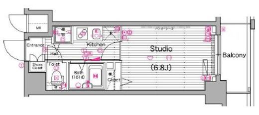 グランド・ガーラ横濱山下町　604号室　間取り