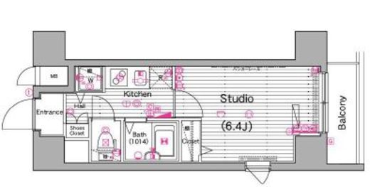 グランド・ガーラ横濱山下町　613号室　間取り