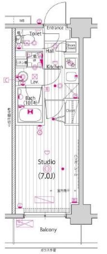 ガーラ・プライム横濱関内　417号室　間取り