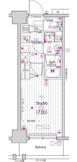 ガーラ・プライム横濱関内　1004号室　間取り