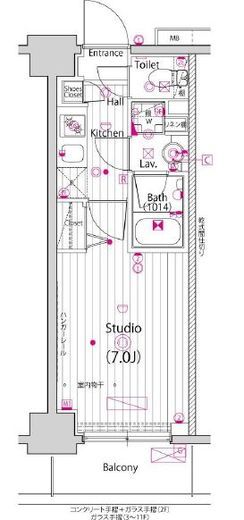 ガーラ・プライム横濱関内　1108号室　間取り